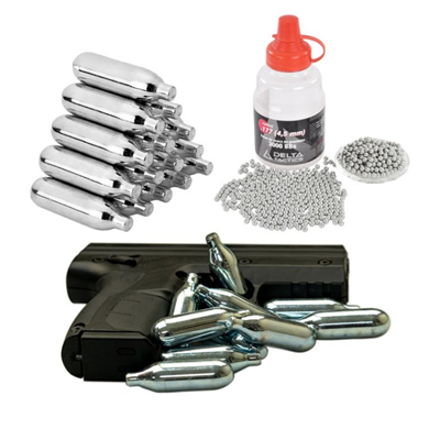 Φυσίγγιο 12 g CO2 για Airsoft / BB / Πιστόλια pellet - 15pk, 16 g CO2 Cartridge / Bulb (με σπείρωμα)